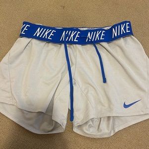 Nike shorts blue waste band. loose fitting size small